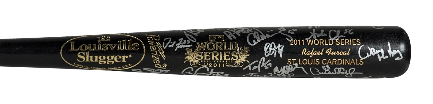 2011 St. Louis Cardinals Team Signed  World Series  Bat - 39 Signatures Incl Pujols, McGwire and Molina(PSA/DNA)